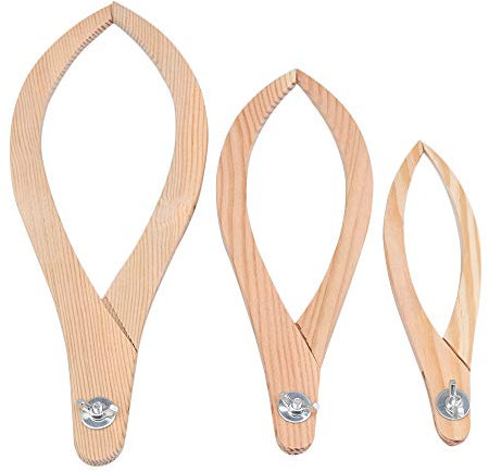 BQLZR Lot de 3 compas de poterie en bois