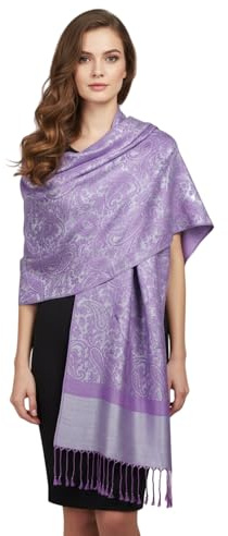 PASKMLNA Damen Paisley Pashmina Jacquard, Wickeltuch, luxuriös