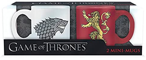 ABYSTYLE - Game of Thrones - Set 2 Mini-Mugs - 110 ML - Stark & Lannister