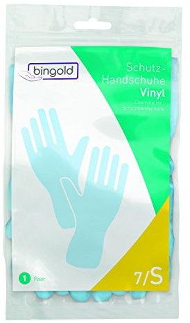BINGOLD Vinyl-Schutzhandschuhe S blau 1 Paar