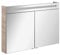 FACKELMANN Spiegelschrank B.CLEVER/zweitürig/Spiegelschrank mit gedämpften Scharnieren/Maße (B x H x T):ca. 120 x 71 x 16 cm/hochwertiger Schrank/Möbel fürs WC und Bad/Korpus: Braun hell