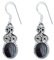 Ohrringe 925 Silber Onyx schwarzer Stein Edelstein Ohrhänger echt Silber Damen Sterling Silber Hänger Geschenk (MOH-077-03)
