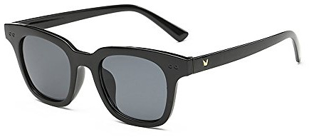 pinklady- getöntes Objektiv Retro Vintage Celebrity Unisex Designer Johnny Depp Sonnenbrille, Schwarz