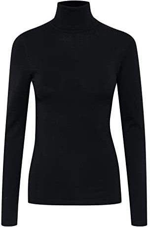 ICHI IHMAFA RN Rollkragen Rollkragenpullover Damen Pullover, Größe:XXL, Farbe:Black (10001)