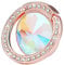 lenoup Glitter Bling Bling Phone Ring Holder,Sparkle Phone Ring Grip Artificial Diamond Stand,Rhinestone Cell Finger Ring for Phones,Pad(Rose Gold)
