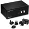 TRENDnet, TK-240DP, 2-Port Dual Monitor DisplayPort KVM Switch mit Audio, 2-Port USB 2.0 Hub, Dual Monitor KVM Switch, Schwarz