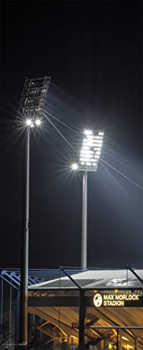 Blue-Letter Nürnberg Stadion Flutlichtmast – hochwertiger FineArtPrint (120 cm x 50 cm)