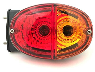 WESEM Oval Rückleuchte 3 Funktion: Blinker, Positionsleuchte, Bremsleuchte für Traktoren, Schlepper, Trecker, Frontladder, Stapler, Baumaschinen usw.