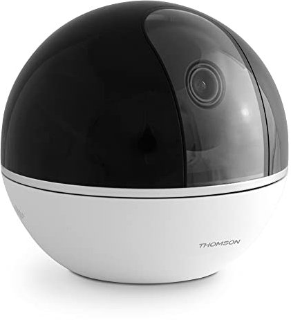 Thomson - Caméra - Motoris Intérieur, l’installation est « Plug&Play », simple et rapide à l’aide du QRCode, carte microSD insérée (non fournie) - 512501