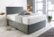 Sleep Factory - 4FT Small Double Divan Bed with Mattress - Adults or Kids Bed & Mattress Sets - Memory Foam Double Mattress, Bed Base, Foot End Drawers & Headboard - 2 Drawers, Charcoal Grey Suede