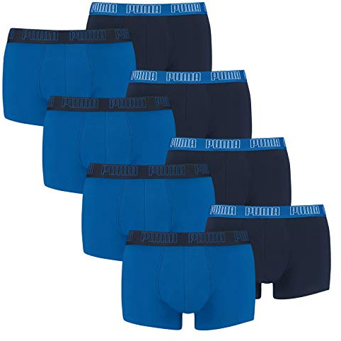 PUMA 8 er Pack Short Boxer Boxershorts Men Pant Unterwäsche kurz 100000884, Farbe:003 - True Blue, Bekleidungsgröße:L