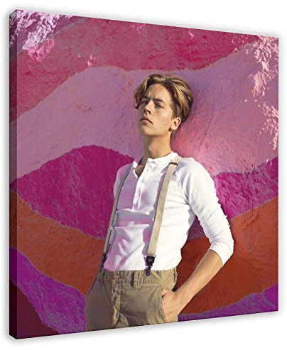 Cole Sprouse 12 Leinwand-Poster, Schlafzimmer, Dekoration, Sport, Landschaft, Büro, Raumdekoration, Geschenk, 40 x 40 cm, Rahmen
