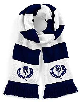 Old School Football Schottland-Rugby-Schal, Retro-Stil, besticktes Logo
