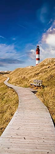A.S. Création Fototapete Leuchtturm Blau | Ostsee Beige Breeze 1.00 m x 2.80 m Blau Beige Weiß, Rot