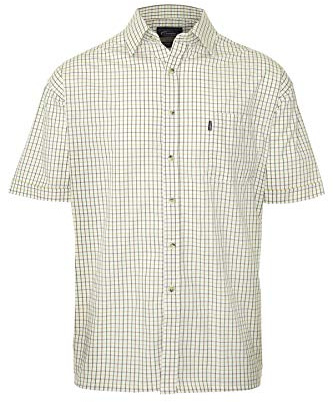 Walker and Hawkes - Chemise pour Homme - Coton/Carreaux/Manches Courtes/Campagne - Entretien Facile - Vert - 4XL (50'')