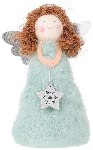 SOIMISS Angel Christmas Tree Topper - Blue Plush Angel Pendant for Top Of Christmas Tree for Home Party Decorations