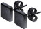 SMYKKO Ohrstecker Aurinko Silea | Edelstahl | Frauen | Damen | Mädchen | Steel | Earring | viereck | quadrat (Schwarz)