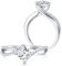 Molioaki Verlobungsring Damen 9 Karat (375) Weißgold Diamant Ring Brillantschliff 5A Zirkonia Ring 1.15kt Weißgold Ring Damen mit CZ (54(17.2))