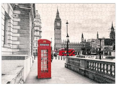 MyPuzzle Rote Telefonzelle in London - Premium 500 Teile Puzzle - MyPuzzle Sonderkollektion von Puzzle Galaxy