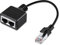 JeoPoom Cable Adaptador RJ45 1 a 2 de 17 cm, RJ45 Ethernet Splitter, Duplicador RJ45 Ethernet Splitter para Ethernet Cat 5 / Cat 5e / Cat 6 / Cat 7, Cambiar de Red Entre Dos Computadoras