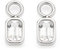 JEWELS BY LEONARDO Ohrring-Einhänger Beauty's Tildi • Creolen-Anhänger aus silberfarbenem Edelstahl • Charms mit klarem Glaskristall im Smaragd-Schliff • Schmuck Geschenk für Frauen • 022909