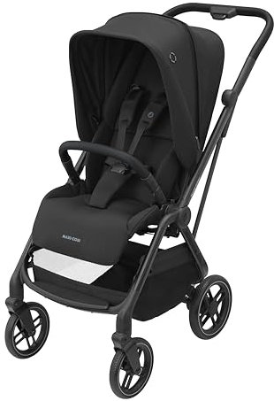 Maxi-Cosi Leona2 Bidirektionale ausziehbare Rückenlehne voll liegend Kinderwagen (Essential Black)