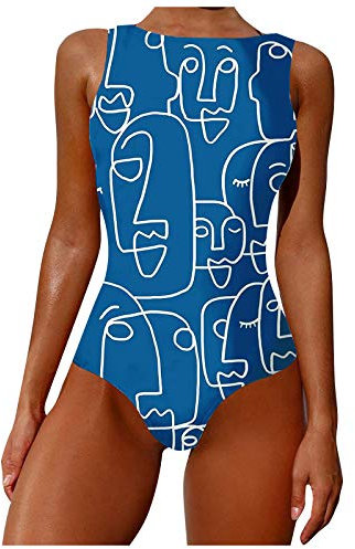 NOAGENJT costume intero sportivo donna piscina con pantaloncino costume da bagno ragazza due pezzi costume intero donna costume da bagno donna costumi nuoto donna piscina L 7.99