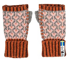 ÖJBRO VANTFABRIK Armstulpen Pulswärmer Damen 100% Merinowolle fingerlose Handschuhe Strick-Stulpen warm weich Armstrumpf aus Schweden