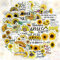 ZDNT 50 Stück inspirierende Aufkleber für Scrapbooking Ästhetische Aufkleber Scrapbooking Sticker Blumen Aufkleber Sticker Set Aesthetic Stickers für Erwachsene, Jugendliche,für psychische Gesundheit
