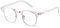 ADEWU Retro Brille Blaulichtfilter Herren Damen Nerd Brille Ohne Stärke Halbrahmen Augenschutz für PC/Tablet/Handy