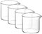 BESTonZON 4 Stücke Kleine Glas Milchkanne 110ml Kaffeetasse Milchkännchen Glaskanne Kaffeekanne Soßenkanne Kaffeebecher Glasbecher Milch Kännchen Kanne Cappuccino Tassen Becher