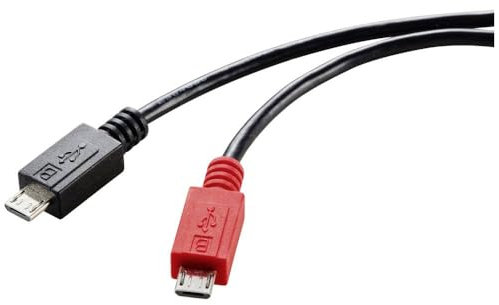 Renkforce USB Kabel USB 2.0 Stecker USB-Micro-B Stecker USB-Micro-B 0.30m schwarz mit OTG Funktion RF-5771772