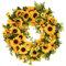 Couronne de Tournesol, Couronne d'automne d'été pour Porte d'entrée, faveurs de Mariage, 40 cm Jaune Tournesol Greeuts Garland Couronne de Fleurs artificielles pour Porte d'entrée