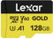 Lexar GOLD Tarjeta Micro SD 128GB, Tarjeta memoria microSDXC UHS-II, V60, U3, A1, C10, hasta 280MB/s de Lectura, para drones/cámaras de acción/dispositivo de juegos portátil UHS-II (LMSGOLD128G-BNNNG)