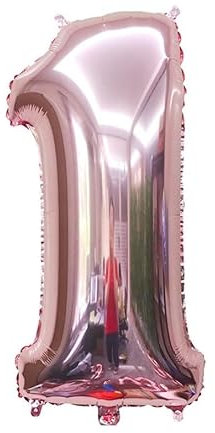40 Inch Number Balloons Giant Number Aluminium Foil Helium Balloons for Birthday Party Celebration Decoration New Year Baby Shower Anniversary (Rose Gold, 1)