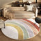 Alfombras Redonda Alfombra Habitación Lavable Antideslizante Muy Suave para Salón o Dormitorio, Esponjosa de Cama Infantil Lavable Bebe Niña Niño De Juego Arcoíris Estrella (Multicolor, 100x100cm)
