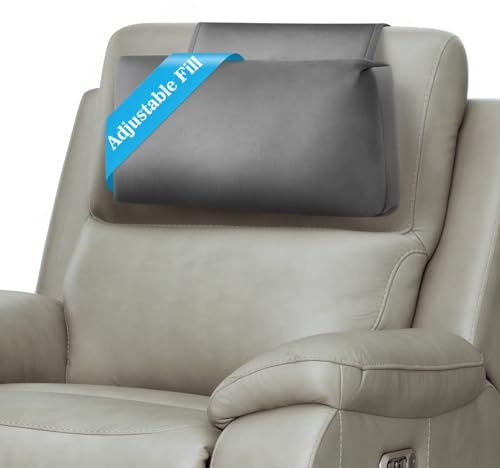 AHUAWA Recliner Headrest Pillow, Adjustable Neck & Head Support Pillow, Soft Velvet Non-Slip Headrest for Recliner, Couch, Chair, Sofa