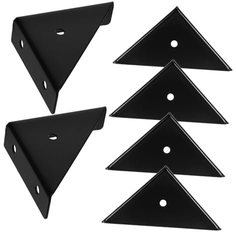 TOPPERFUN Möbelecken-set 6-teilig Dreieck-eckverbinder Für Bett Und Tisch Metall Möbelbeschläge Bettecke Groß