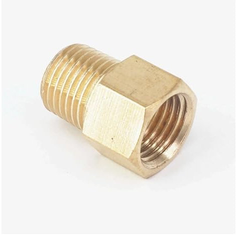 1/4 BSPT Male x 1/4 NPT Female Brass Pipe Fitting Hex Reducer Coupler Connector Adapter