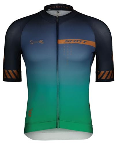 SCOTT RC Pro Fahrrad Trikot kurz Dark blau/grün 2025: Größe: XL (54/56)
