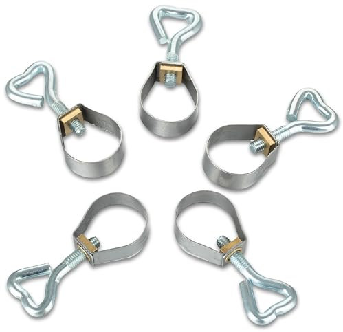 5 Stück Klemmen für Vorzeltstangen Ø28 mm Rohrklemmen Rohrschelle mit Schraube Schraubklemme