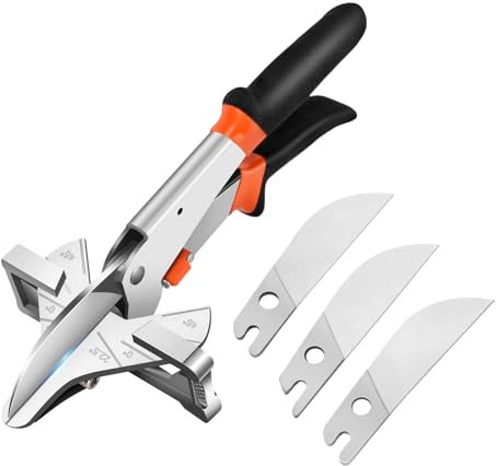 Gugxiom cisaille à onglets multi angles,22.5 à 45 degrés avec sécurité,cisaille à onglets pour couper les moulures en bois,pvc,plastique et les moulures.