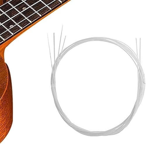 Set of 4X Nylon White Replacement Wonderful Music Musical Accessories Ukulele Strings Folk and World Instrument Accessories
