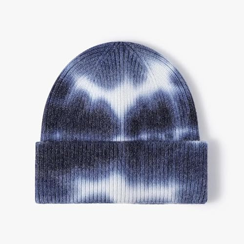 AEQEHVC Mützen, Mützen, Skullies, Beanie, Straße, Hip-Hop, Strickmütze für Herren, personalisierte Manschetten, warmes und dickes Obercyan