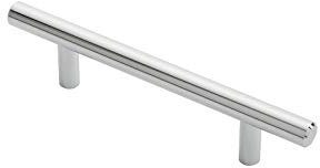 Carlisle Brass FTD445ACP FTD 12MM Steel T-BAR Handle 96MM C/C, Polished Chrome, 96 mm