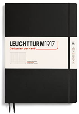 LEUCHTTURM1917 321149 Notizbuch Master Slim (A4+), Hardcover, dotted, schwarz