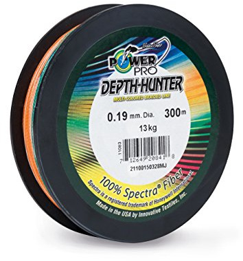 Power Pro Depth-Hunter Multi Colour 300m - geflochtene Angelschnur mehrfärbig