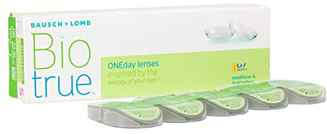 Bausch + Lomb Biotrue ONEday Tageslinsen, sphärische Kontaktlinsen, weich, 30 Stück/BC 8.6 mm/DIA 14.2 mm / -1.00 Dioptrien
