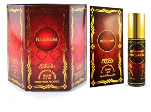 Nabeel Perfumes Roll On-Concentrated Perfume Oil 6ml (0.2 oz) | Heritage Collection | Free from Alcohol | by Nabeel Perfumes (6 Pack, Nasaem Roll On)