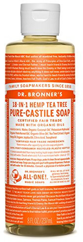 DR BRONNERS Organic Tea Tree Castile Liquid Soap 237ml (PACK OF 6)